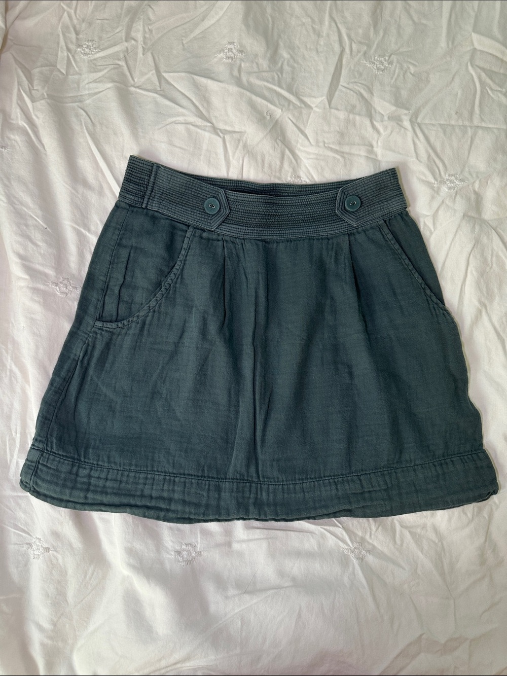 Urban Outfitters Staring at Stars Cotton Teal Mini Skirt